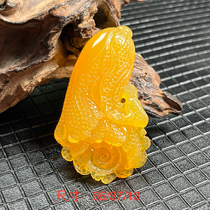 Ruihuang Cui Natural Jade Fine Jewelry Burmese Material Huanglong Jade Baicai Pendant Sweater Chain Jade Pendant Jade Pendant Certificate