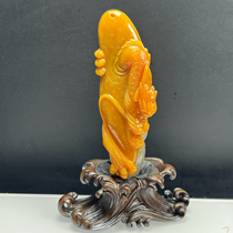 Ruihuang Cui Natural Jade Yunnan Huanglong Jade Fine Jewelry Dragon Among Men Hand Toy Grass Flower Ornament Certificate