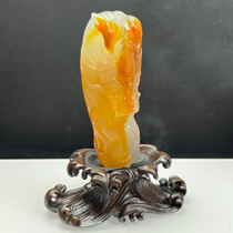 Ruihuang Cui Natural Jade Yunnan Huanglong Jade Fine Jewelry Dragon Among People Hand Toy Small Ornament with Certificate