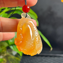 Ruihuang Cui Natural Jade Yunnan Huanglong Jade Fine Jewelry Baicai Pendant Sweater Chain Jade Pendant Pendant Certificate