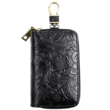 Вместительная и большая ключница, ретро универсальная кожаная сумка-органайзер, замок, из натуральной кожи