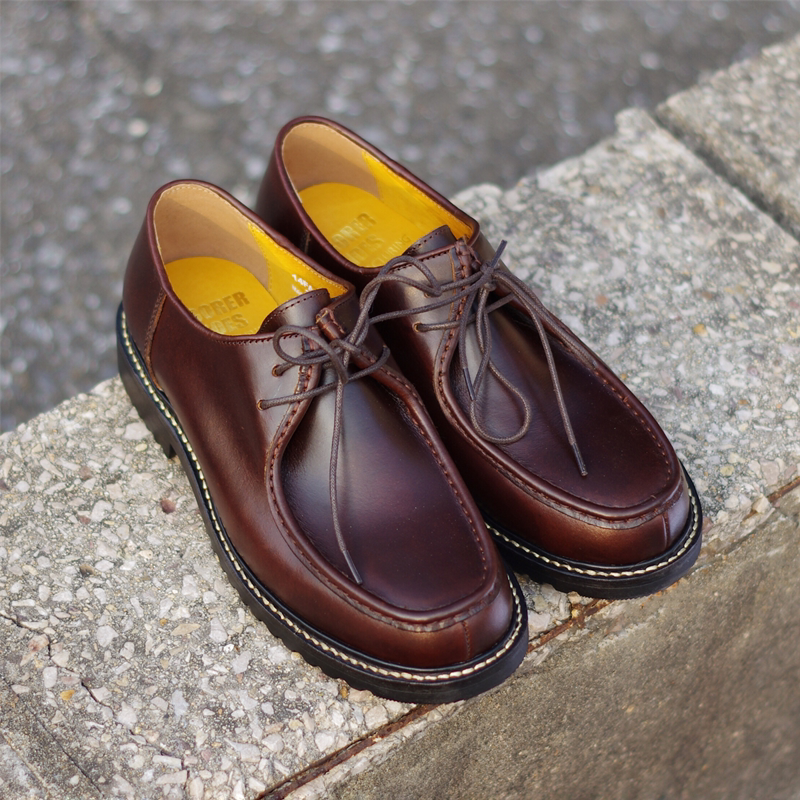 Imported Leather Handmade Square-Toe Men's Shoes, Kangaroo Shoes, Goodyear Low-Top Work Casual Versatile Retro Derby Shoes, Trendy