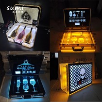 New Bar Luminous Black Peach A Wine Box Nightfield Champagne King 3 Loaded Ice Mark Dragon Suit Wine Cabinet VIP Cup Box
