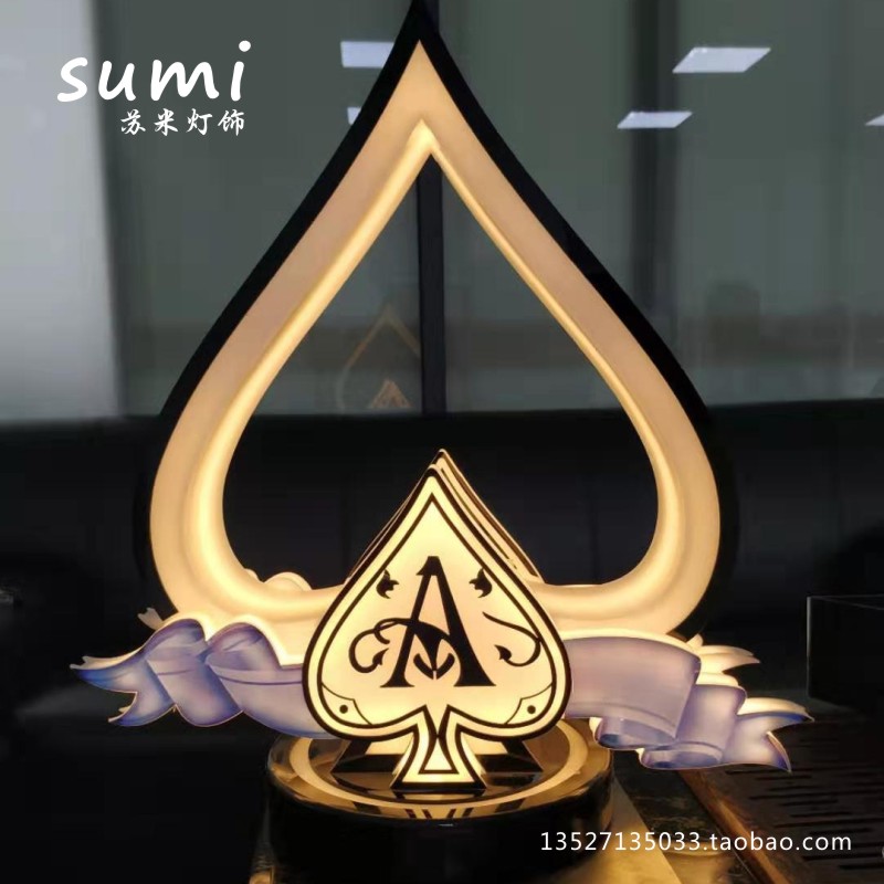 New bar KTV Luminous Black Peach A Wine Seat Box 7 Colorful Ice Sealed Out Wine God Dragon Sleeve New Luminous Champagne Stand