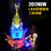 New LED Bar charging spray Luminous Ice Bucket anti-fall Ice Bucket KTV Ice Bucket Champagne Bucket Remote Control Ice Bucket