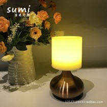 Bar table lamp Creative LED charging service light table light night light outdoor dining bar anti-fall candle holder customised