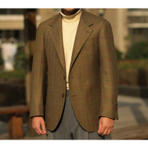 Autumn and winter full wool red plaid single-breasted suit male Napoli sleeve 3 buttons 2