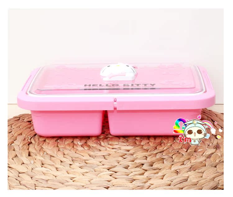 Cartoon Fruit Rice Bento Box Lò vi sóng Một hộp cơm trưa tách biệt giấc mơ Đinh nhỏ Kitty Kitty Hộp cơm trưa kín - Hộp cơm điện sưởi ấm nồi cơm hâm nóng
