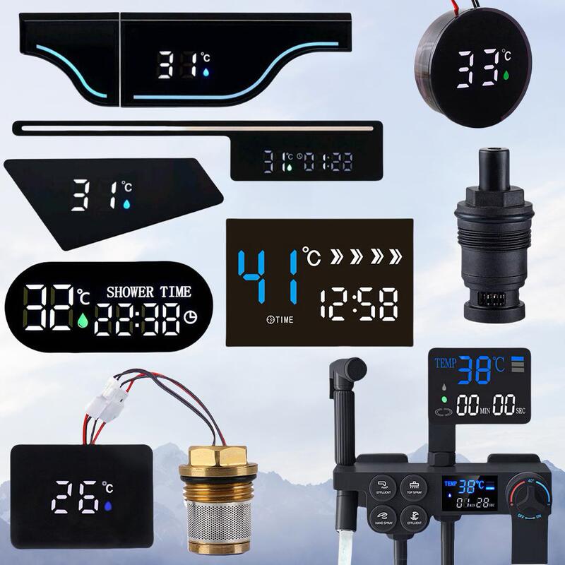 Special-Shaped Piano Copper Shower Head Repair Parts Motor Hydroelectric Power Water Flow Digital Display Screen Temperature Display Special-Shaped Piano Copper Shower Head Repair Parts Motor Hydroelectric Power Water Flow Digital Display Screen Temperature Display