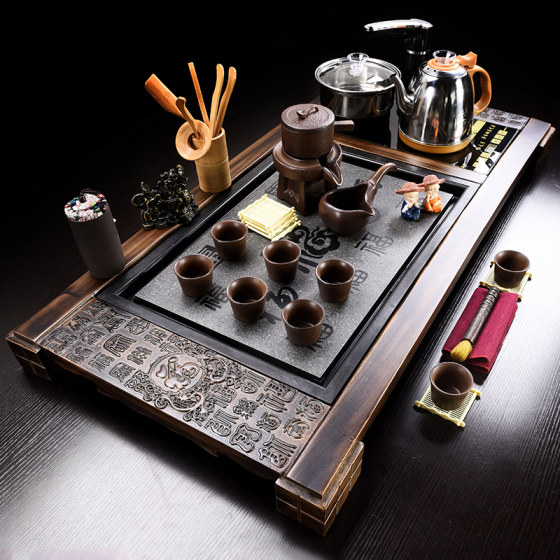 Kung Fu tea set home fully automatic integrated tea table kettle tea tray kettle tea ceremony tea table tea sea