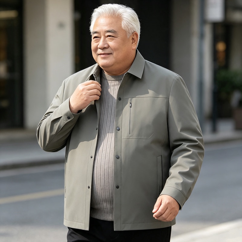 Spring and Autumn Milk Silk Jacket for Men, Business Casual, Middle-Aged and Elderly, Plus Size, Wrinkle-Resistant, Lapel Button-Down Coat Spring and Autumn Milk Silk Jacket for Men, Business Casual, Middle-Aged and Elderly, Plus Size, Wrinkle-Resistant, Lapel Button-Down Coat
