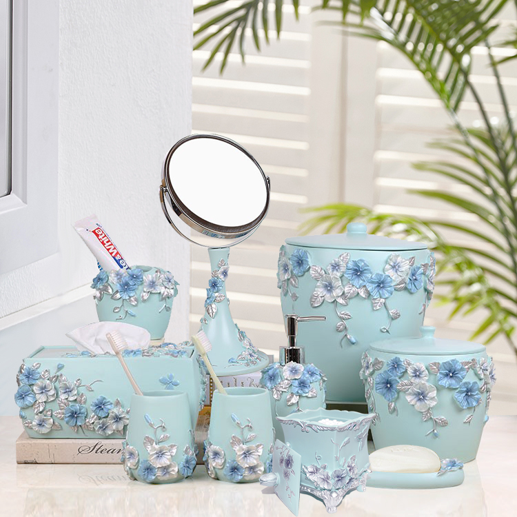 New bathroom kit resin five-piece suit large suite bathroom storage set combination creative wash ornaments