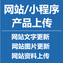 Website mini-program picture and product upload update data layout add text press release and edit