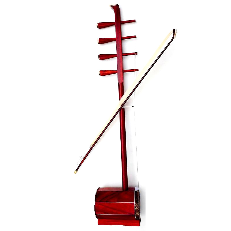 National musical instrument red sandalwood material handmade tenor four-hu musical instrument Mongolian rap with piano gift accessories package bow