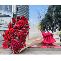 Spring Mall Beauty Chen Net Red Beat Card Giant Rose Bouquet Placement Spot Attractions Outdoor Activities Emulation Floral