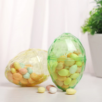 Plastic Egg-shaped Ball Creative Color Rhombus Oval Ball Containing Box Birthday Candy Gift Box Wedding Delight box