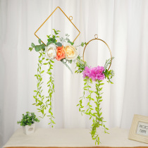 Simulation flower ring hanging decoration shop window TV wall Decoration Mall shop Festive Decorations Furnishing School Classroom Background Wall