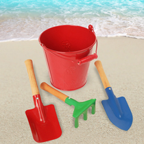 Beach Barrel Suit Shovels Three Sets Thickened Barrel Children Beach Toys Outdoor Play Sand Gardening Dredging Sand Clay Tools