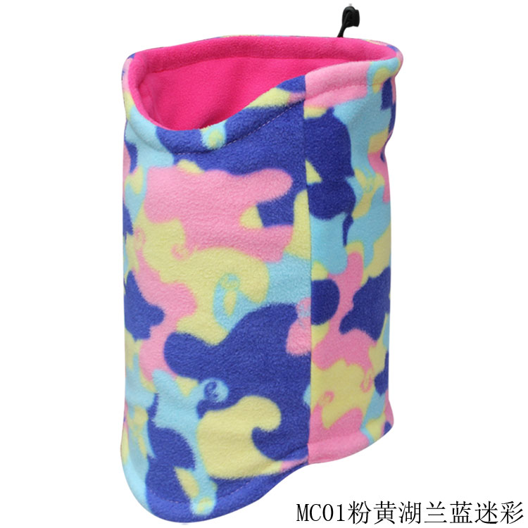 Lông cừu hai mặt khăn quàng cổ đôi tóc giả unisex mũ đa năng mùa thu và mùa đông ngoài trời mặt ấm khăn quàng cổ phượt