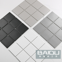 Bado Nordic black and white gray white brick kitchen wall tile toilet ceramic mosaic shower room Full porcelain wall tile