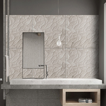 Baido gray cement brick bump flower brick leaf characteristics industrial wind wall brick shop Restaurant non-slip floor tile 600