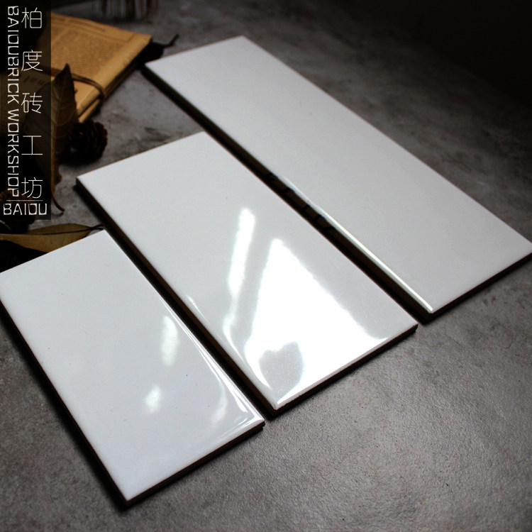 Berness Nordic Brief Kitchen Wall Brick Makeup Room Tile Subway Porcelain Sheet Flat White Brick Glazed Face Brick Matt Brick Matt Brick