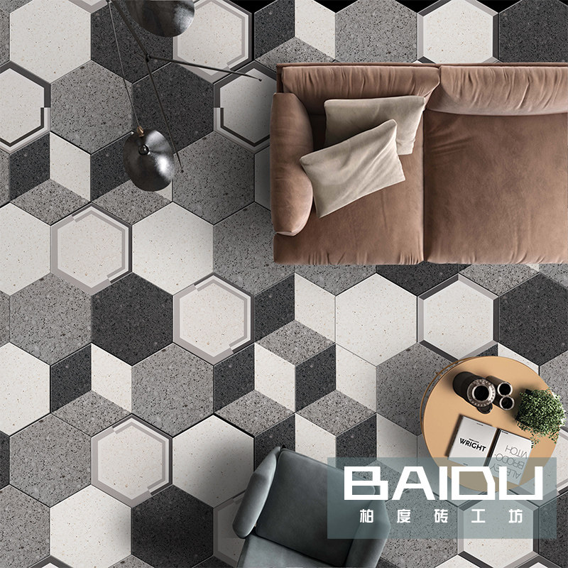 Bado Nordic terrazzo hexagonal tile tile kitchen dining room wall brick 200x230