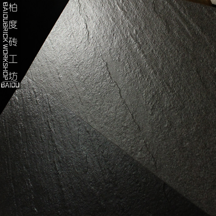 Minimalist modern LOFT black and white grey culture brick plate rock cement brick kitchen balcony anti-imitation antique floor tiles 30