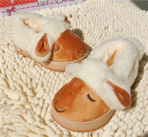 Chaussons enfants en suède pour hiver - semelle caoutchouc - Ref 1020974 Image 29