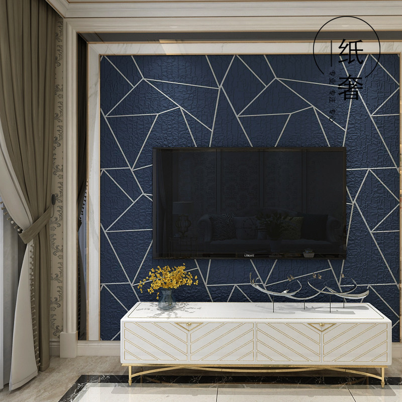 8D Nordic geometric soft package wall imitation wall covering seamless wallpaper pattern TV background wall wallpaper film and television wallpaper