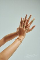 4 Color French designer soeur gem ring CHEVALI RE DRAG