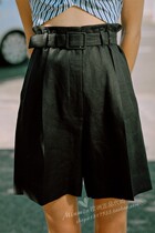 caves collect high quality linen high-waisted pants ARTHUR LINEN SHORTS