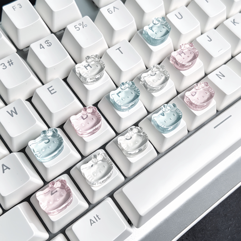 Transparent Kt Cat Long Nail Keyboard Stickers Decoration Protector Nail Art Aid Typing Gaming Gadget Keys Transparent Kt Cat Long Nail Keyboard Stickers Decoration Protector Nail Art Aid Typing Gaming Gadget Keys