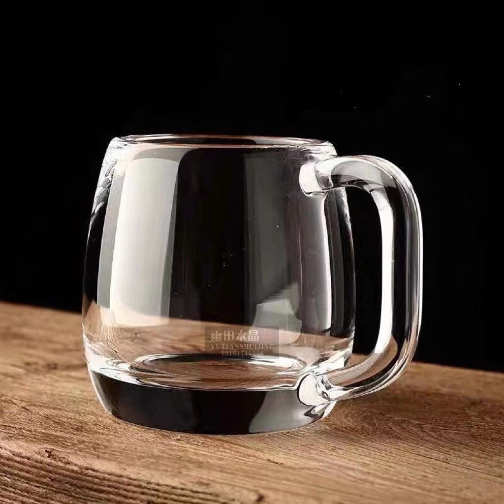 Natural water crystal cup tea cup pure hand polished tea set with cup tea cup master cup wine glass pure color 260ml