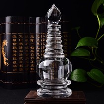 Crystal stupa pagoda Buddhist supplies a relic home for Buddha ornaments large offerings