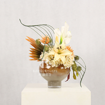 Bond medieval glass vase flower arrangement decorative ornaments model room sales office hotel home simulation floral ornaments