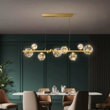 Современный и минималистичный медный светильник для гостиной, стеклянная люстра, легкий роскошный стиль, популярно в интернете