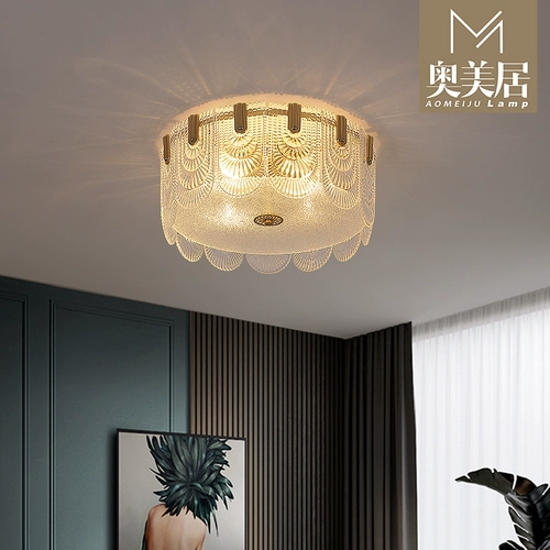 Медный светильник, современная и минималистичная люстра для гостиной, медная современная подвеска из кварца, легкий роскошный стиль