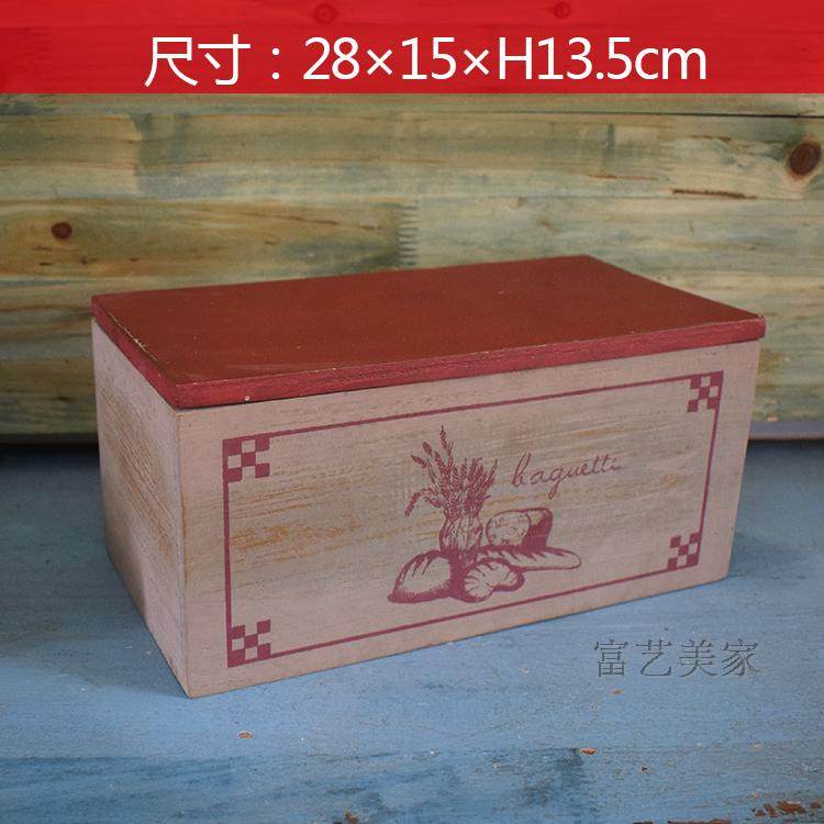 Foreign trade solid wood storage box kitchen spices to store storage box retro to the old French style Country garlic box