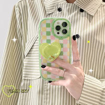 ins decompression loving grid applies iPhone12promax apple 13 phone shell 11 female xs bracket xr soft 8