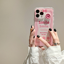 Pink Smile smiling face applicable iPhone12 13promax Apple 11 phone shell xs homemade xr cartoon 8p