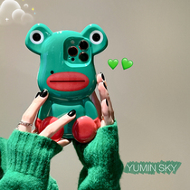 Fuck the cartoon Frog apply iPhone12 13promax Apple 11 phone shell xs stereoxr silicone 8 tide