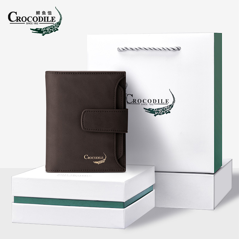 Crocodile Leather Wallet official store Men's Practical Wallet Card Holder All-In-One Gift for Father or Partner Detachable Card Holder