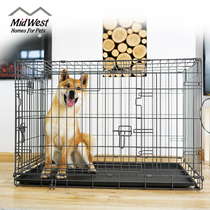 Chinese and Western Midwest folding pet dog cage (send shrouded)