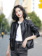Haining leather jacket women's short 2025 spring and autumn new leather jacket temperament casual stand-up collar sheepskin motorcycle jacket
