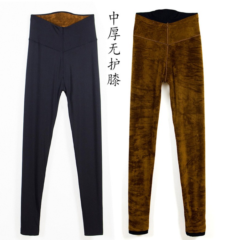 Quần nữ dài cộng với quần nhung ấm mùa đông ba lớp bóng dày cao eo cao phiên bản quần cotton cỡ lớn cao siêu dài bán quần áo giữ nhiệt nam nữ