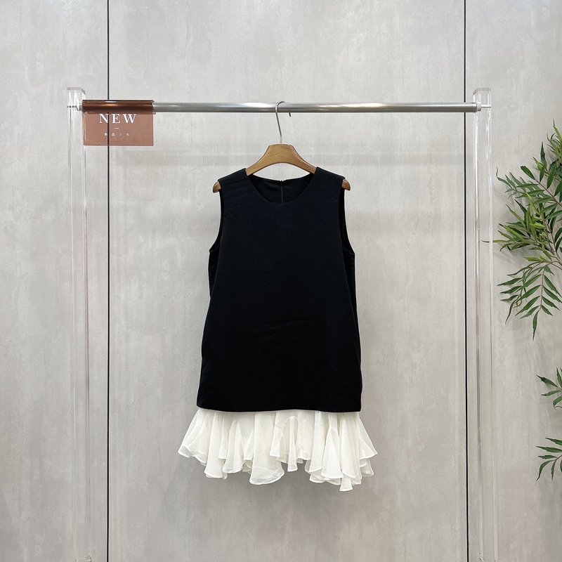 Elegant and Luxurious Style Sleeveless Color-Blocked Lace Dress for Women, New Summer Design Sleeveless Tank Dress 80770 Elegant and Luxurious Style Sleeveless Color-Blocked Lace Dress for Women, New Summer Design Sleeveless Tank Dress 80770