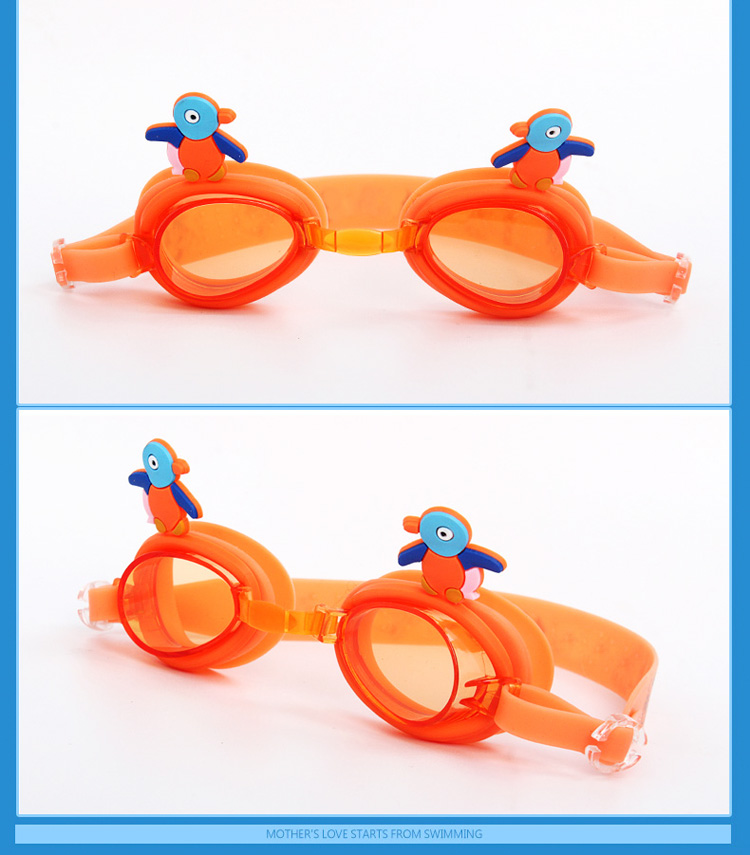 Kính râm Shu Man kính bơi chính hãng Phim hoạt hình dễ thương chim cánh cụt flamingo Kính bơi trẻ em 710 - Goggles kính lặn có ống thở
