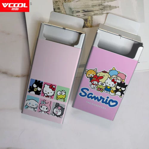 Мужской мультяшный креативный легкий и тонкий металлический портативный милый портсигар