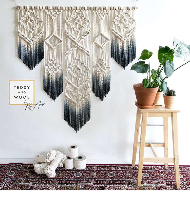 Để tuổi trẻ | Tấm thảm nhuộm màu đậm kiểu boho Bắc Âu dệt tay phòng ngủ cạnh tường trang trí tua thảm trang trí phòng khách